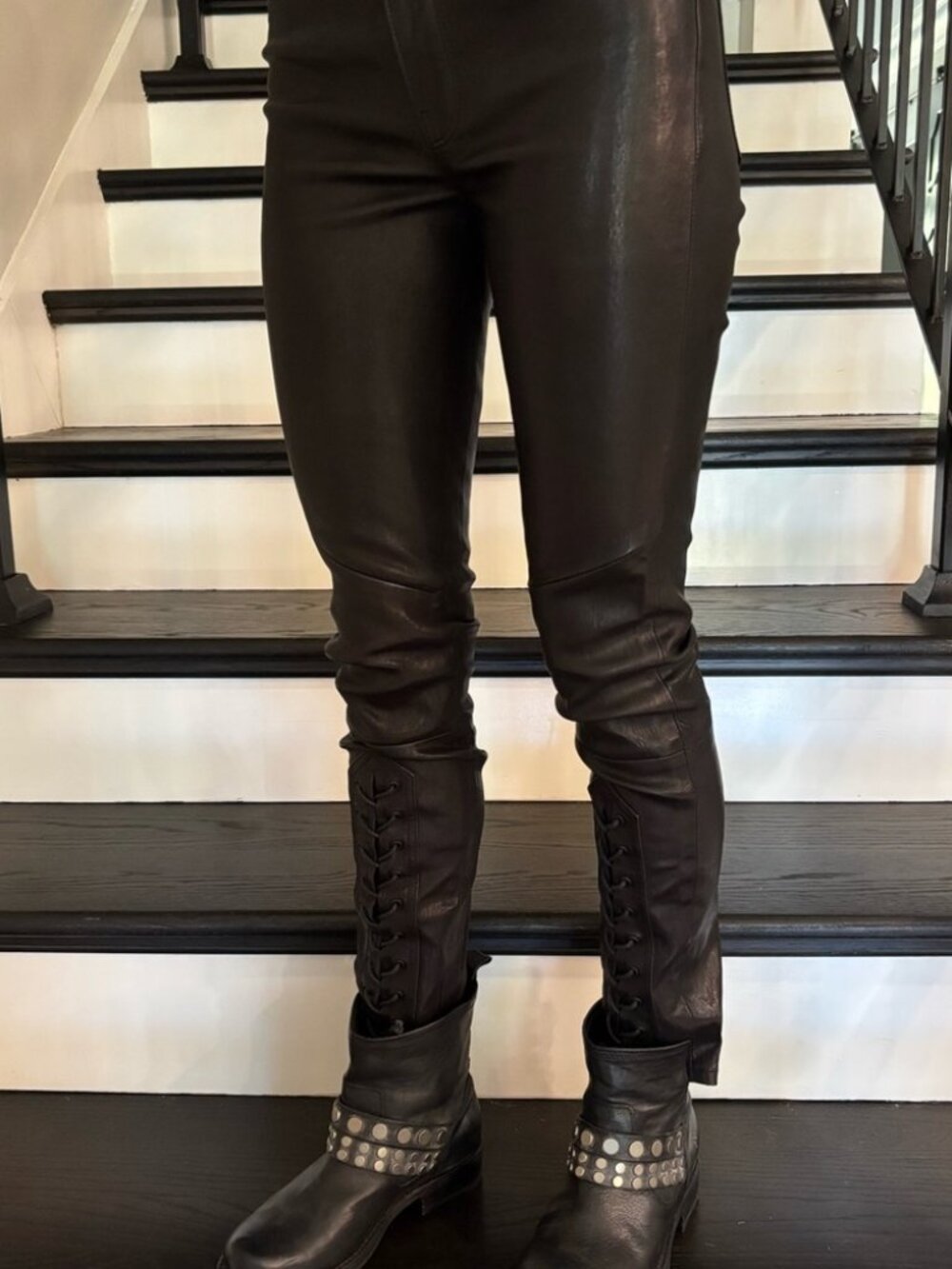 Hudson Nico Super Skinny Leather Pants